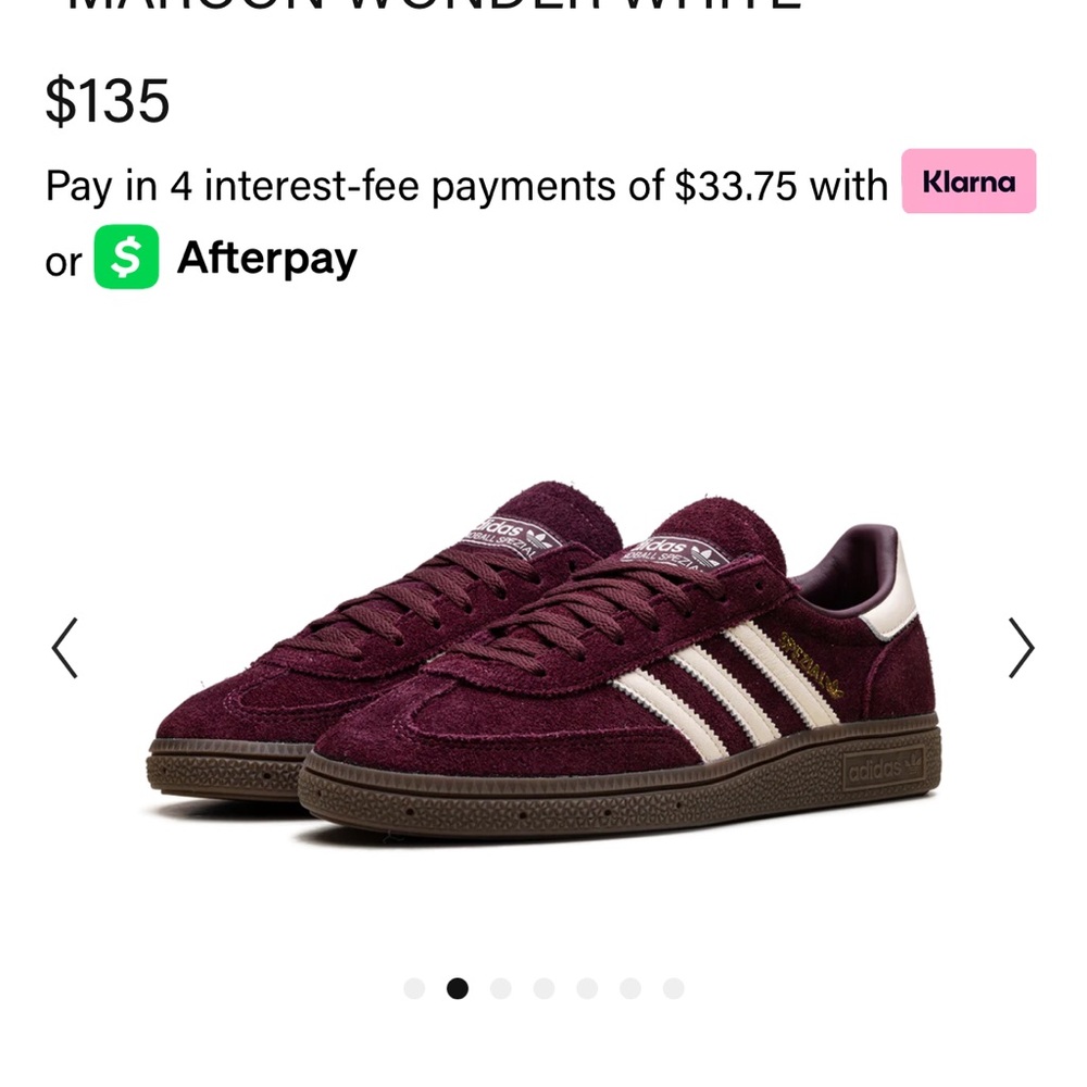Adidas Burgundy Spezial Sneakers